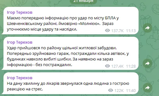 Обстріл Харкова та області: 10 поранених за добу, – повідомляє глава ХОВА Синегубов»